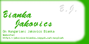 bianka jakovics business card